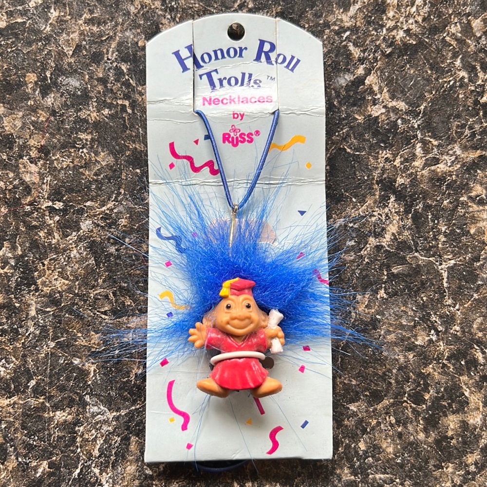 Vintage Russ Troll Necklace Graduation